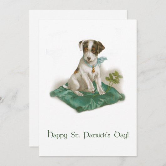 Cute St. Patrick's Day Beagle Pup Feestdagenkaart (Voorkant / Achterkant)