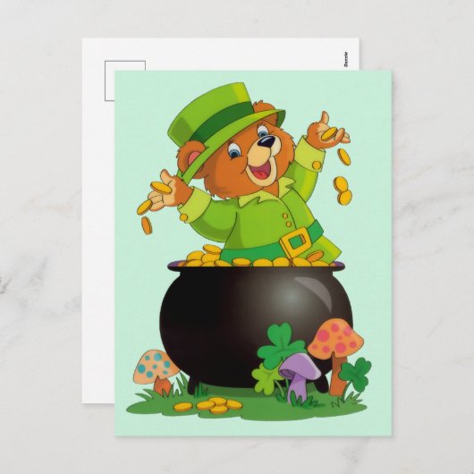 Cute St. Patrick's Day Beer Feestdagenkaart (Voorkant / Achterkant)