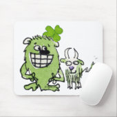 Cute St Patricks Day Cartoon Creatures Mousepad Muismat (Met muis)