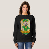 Cute St Patricks Day Catholic Women Kids Girls Iri Trui (Voorkant volledig)