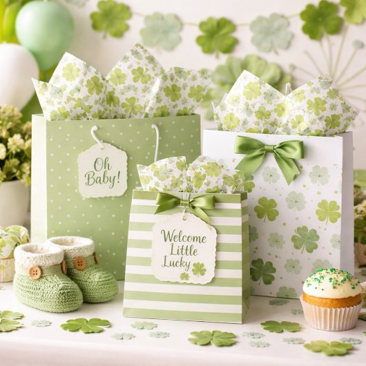 Cute St. Patrick's Day Clovers Tissuepapier