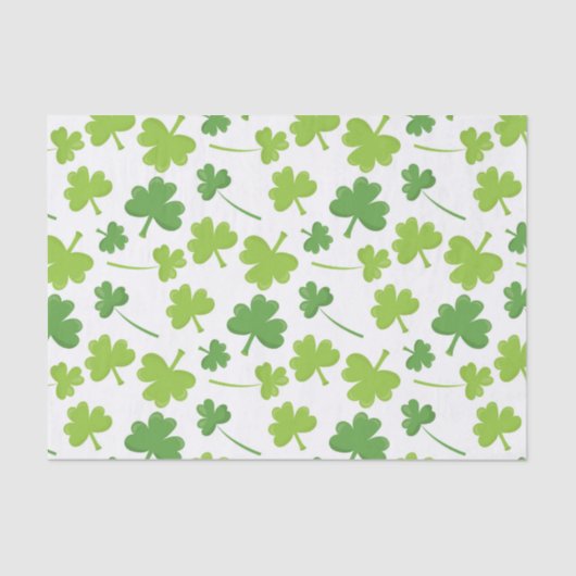 Cute St. Patrick's Day Clovers Tissuepapier (Voorkant)