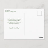 Cute  St. Patrick's Day Dachshund w/Clover Briefkaart (Achterkant)