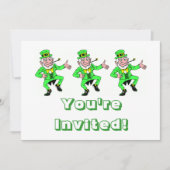 Cute St. Patrick's Day Dancing Leprechaun Kaart (Voorkant)