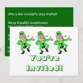 Cute St. Patrick's Day Dancing Leprechaun Kaart (Voorkant / Achterkant)