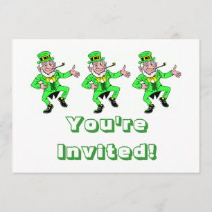 Cute St. Patrick's Day Dancing Leprechaun Kaart