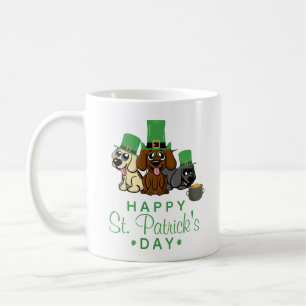 Cute St. Patrick's Day Dogs Leprechaun Petten Pupp Koffiemok