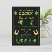 Cute St. Patrick's Day geslacht onthulling Kaart (Staand voorkant)