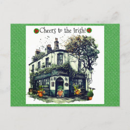 Cute St Patricks Day Gnome Irish Pub Cheers Briefkaart