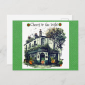 Cute St Patricks Day Gnome Irish Pub Cheers Briefkaart (Voorkant / Achterkant)