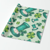Cute St. Patrick's Day Green Cadeaupapier (Uitgerold)