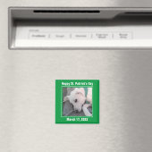 Cute St. Patrick's Day Green Lazy Dog Magneet (Insitu (Vaatwasser))