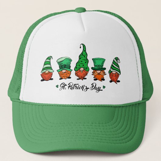 Cute St Patrick's Day Irish Gnomes Trucker Pet (Voorkant)