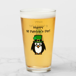 Cute St. Patricks Day-kabouter cartoon bierglas Glas