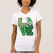 Cute St. Patrick's Day Love Gnome T-Shirt (Voorkant)
