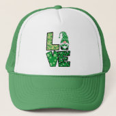 Cute St Patrick's Day Love Gnome Trucker Pet (Voorkant)