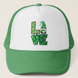 Cute St Patrick's Day Love Gnome Trucker Pet