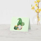 Cute St. Patrick's Day Lucky Gnome Kaart (Gele Bloem)