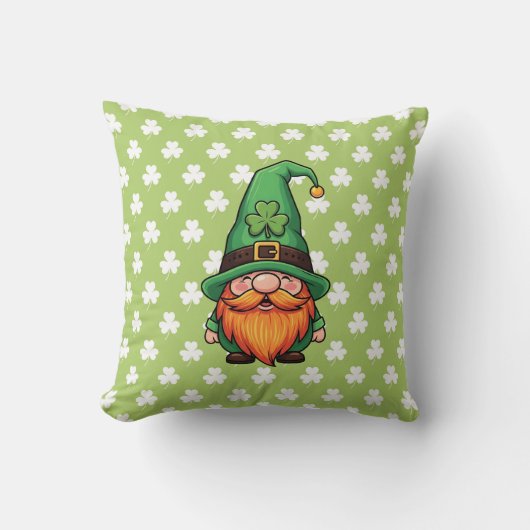 Cute St. Patrick's Day Lucky Leprechaun Gnome  Kussen (Voorkant)