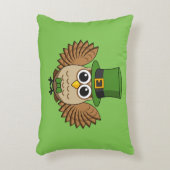 Cute St Patrick's Day Owl Cartoon Accent Kussen (Voorkant(Verticaal))