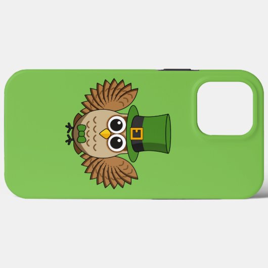 Cute St Patrick's Day Owl Cartoon Case-Mate iPhone Case (Achterkant (horizontaal))