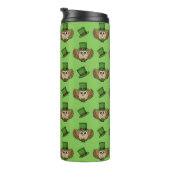 Cute St Patrick's Day Owl Cartoon Thermosbeker (Geroteerd rechts)