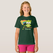 Cute St. Patricks Day Owl Irish Birthday Girl T-shirt (Voorkant volledig)