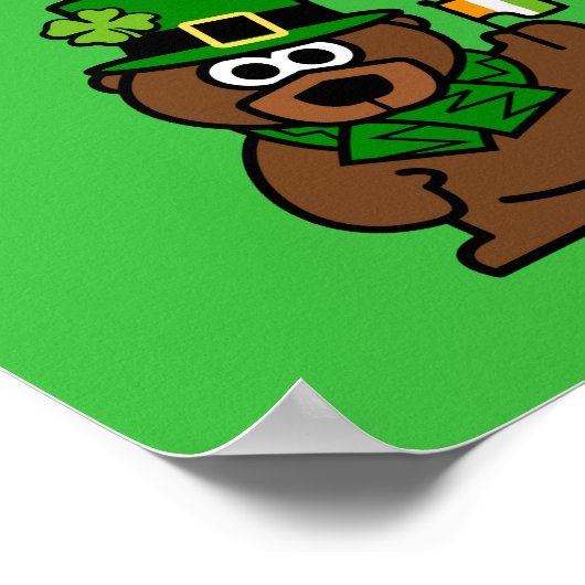 Cute St Patrick's Day poster met leprechaun beer (Hoek)