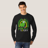 Cute St Patricks Day Rainbow Llama Feeling Lucky S T-shirt (Voorkant volledig)