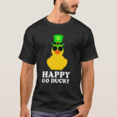 Cute St Patrick's Day Rubber Duck Sunglasses Hat P T-shirt (Voorkant)