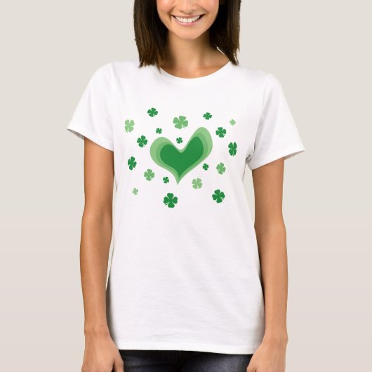 Cute St Patricks Day shirt met Iers hart (Voorkant)