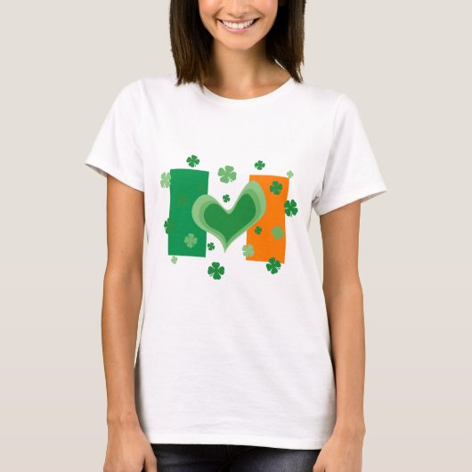 Cute St Patricks Day shirt met Ierse vlag (Voorkant)