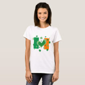 Cute St Patricks Day shirt met Ierse vlag (Voorkant volledig)