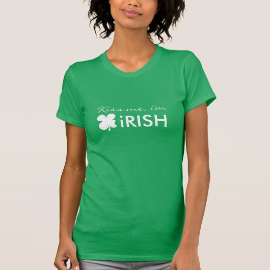 Cute St patrick's Day T shirt | Kus me i'm Irish (Voorkant)