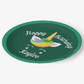 Cute St. Patricks Day Unicorn Happy Birthday Papieren Bordje (Gekanteld)
