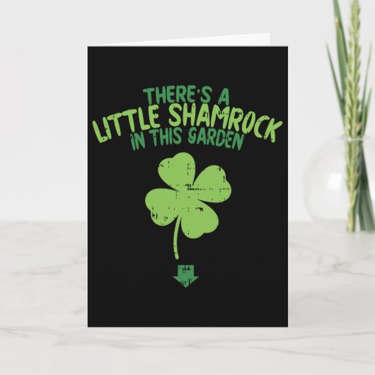 Cute St. Patrick's Day zwangerschapsaankondiging T Kaart (Voorkant)