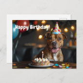 Cute Staffordshire bull terrier verjaardagsontwerp Briefkaart (Voorkant / Achterkant)