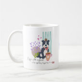Cute Staffy Pet Dog Coffee met Friend Quote Koffiemok (Links)