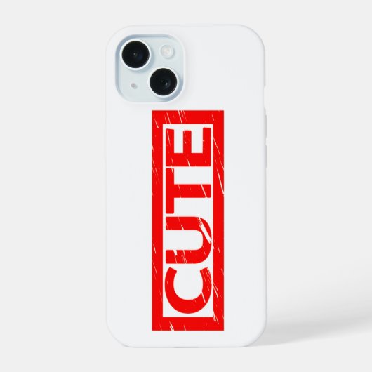 Cute Stamp iPhone 15 Case (Achterkant)