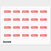 Cute Stamp Ronde Sticker (Vel)