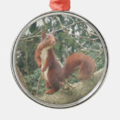 Cute Standing Squirrel Metal Ornament (Voorkant)