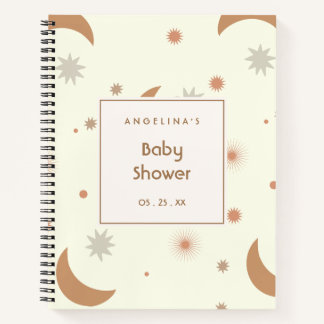 Cute Star en Moon Pattern Notitieboek
