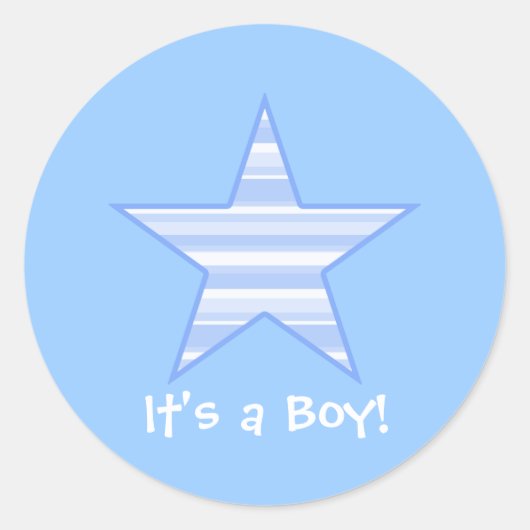 Cute Star, het is een jongen sticker (Voorkant)