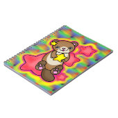 Cute Star Otter met Rainbow Psychedelic Colors Notitieboek (Linkerzijde)