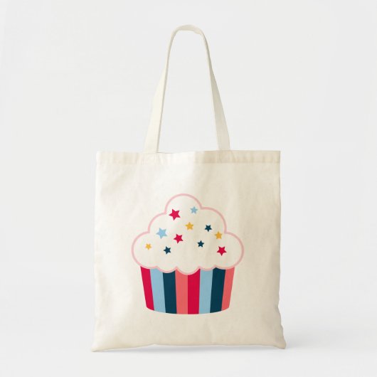 Cute Star Sprinkles Cupcake Tote Bag (Voorkant)