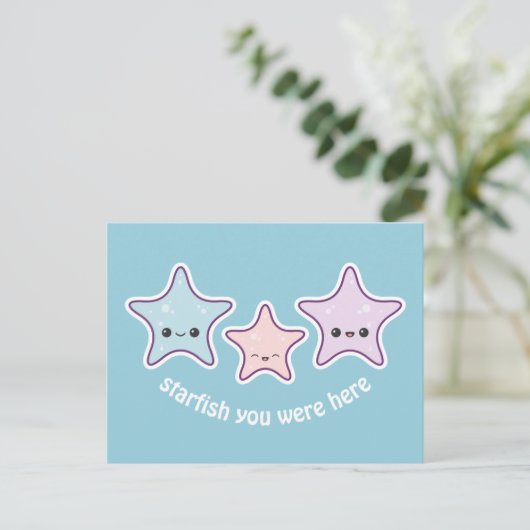 Cute Starfish Briefkaart (Staand voorkant)