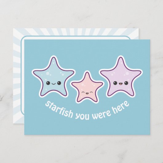 Cute Starfish Briefkaart (Voorkant / Achterkant)