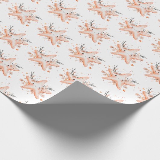 Cute Starfish Cadeaupapier (Hoek)