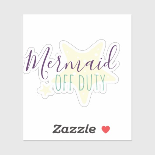 Cute Starfish Mermaid of Duty Sticker (Vel)