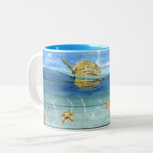 Cute Starfish Mok voor de koffiebeker (Voorkant links)